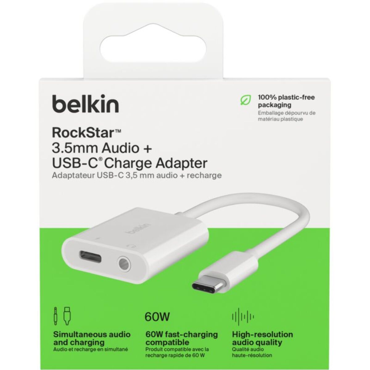 Adaptateur USB C BELKIN USB-C vers USB-C/Jack 3.5mm