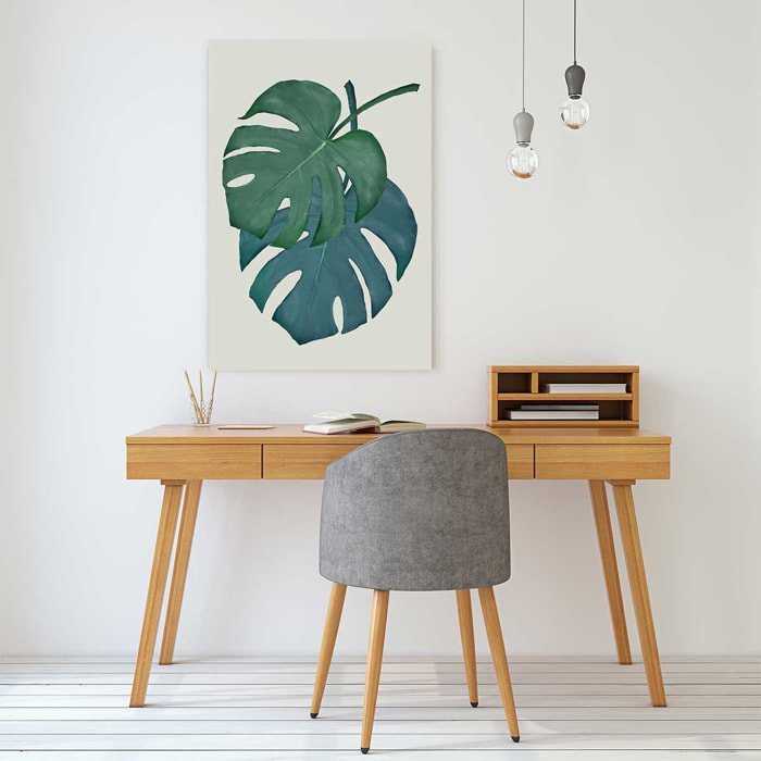 Tableau Monstera turquoise Toile imprimée