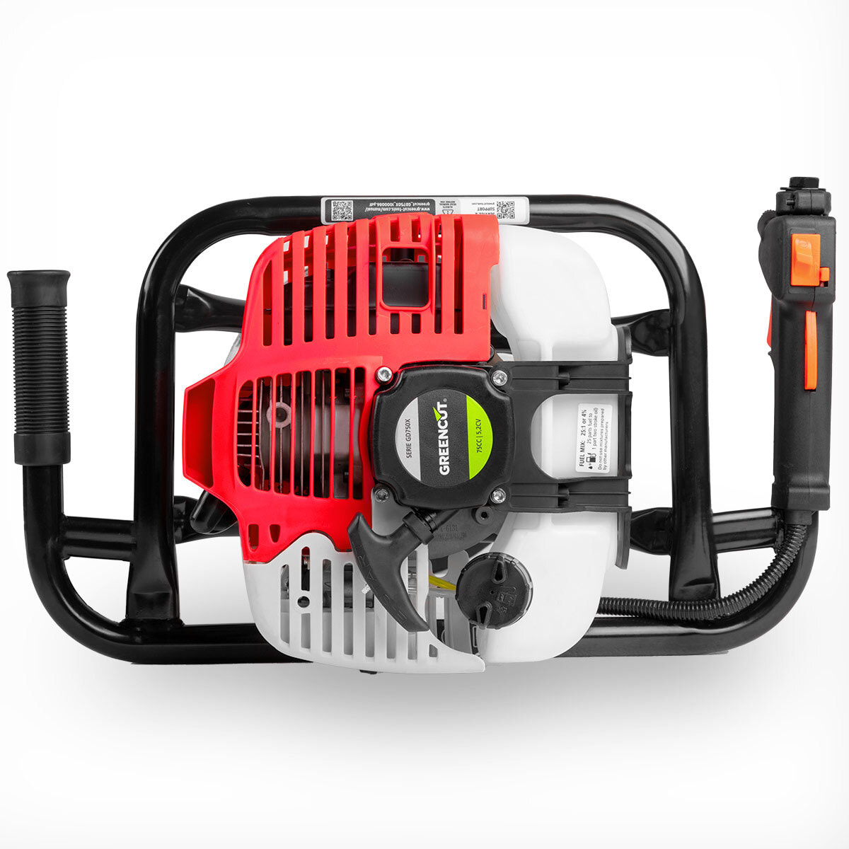 Taladro de tierra Ahoyador 75cc 5,2cv +3 brocas 10-20-30cm +3 alargos - Greencut GD750X