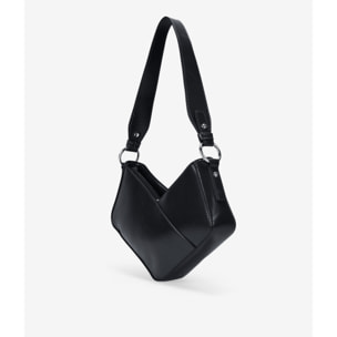 Bolso pequeño de hombro negro brillante