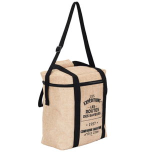 Lunch Bag Fraicheur Effet Jute 25x14x30