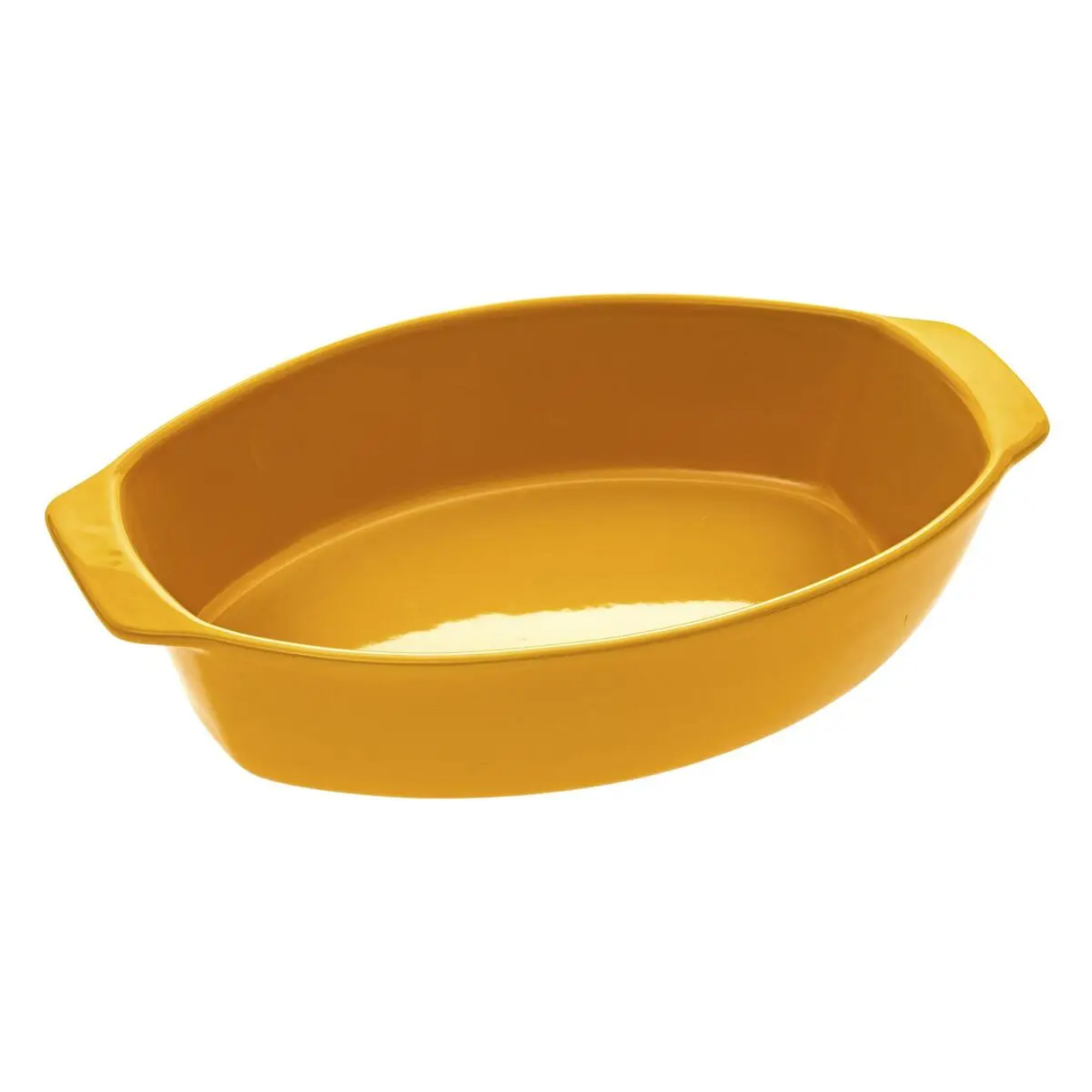 Plat ovale 39x24cm Jaune Céramique