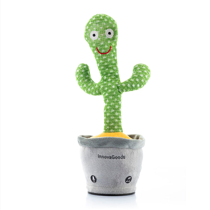 Cactus Dansant et Parlant Rechargeable avec Musique et LED Multicolore Cacxi InnovaGoods