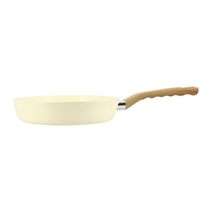 Poêle 24cm avec revêtement céramique crème - tous feux COLORAMA