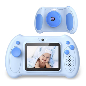 Fotocamera e videocamera per bambini con giochi integrati. Doppia fotocamera, 48mpx e video Full HD. Schermo da 2,4 pollici.