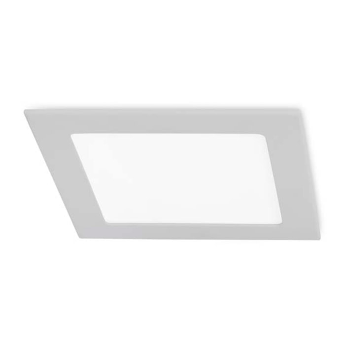 Easy square downlight cuadrado con luz led blanco frío 6000K en color gris