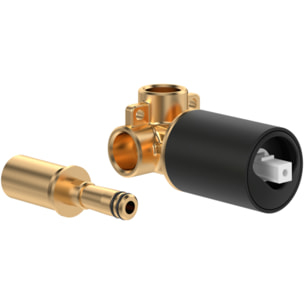 Corps encastré universel Loop & Friends pour robinetterie monocommande montage mural Noir mat