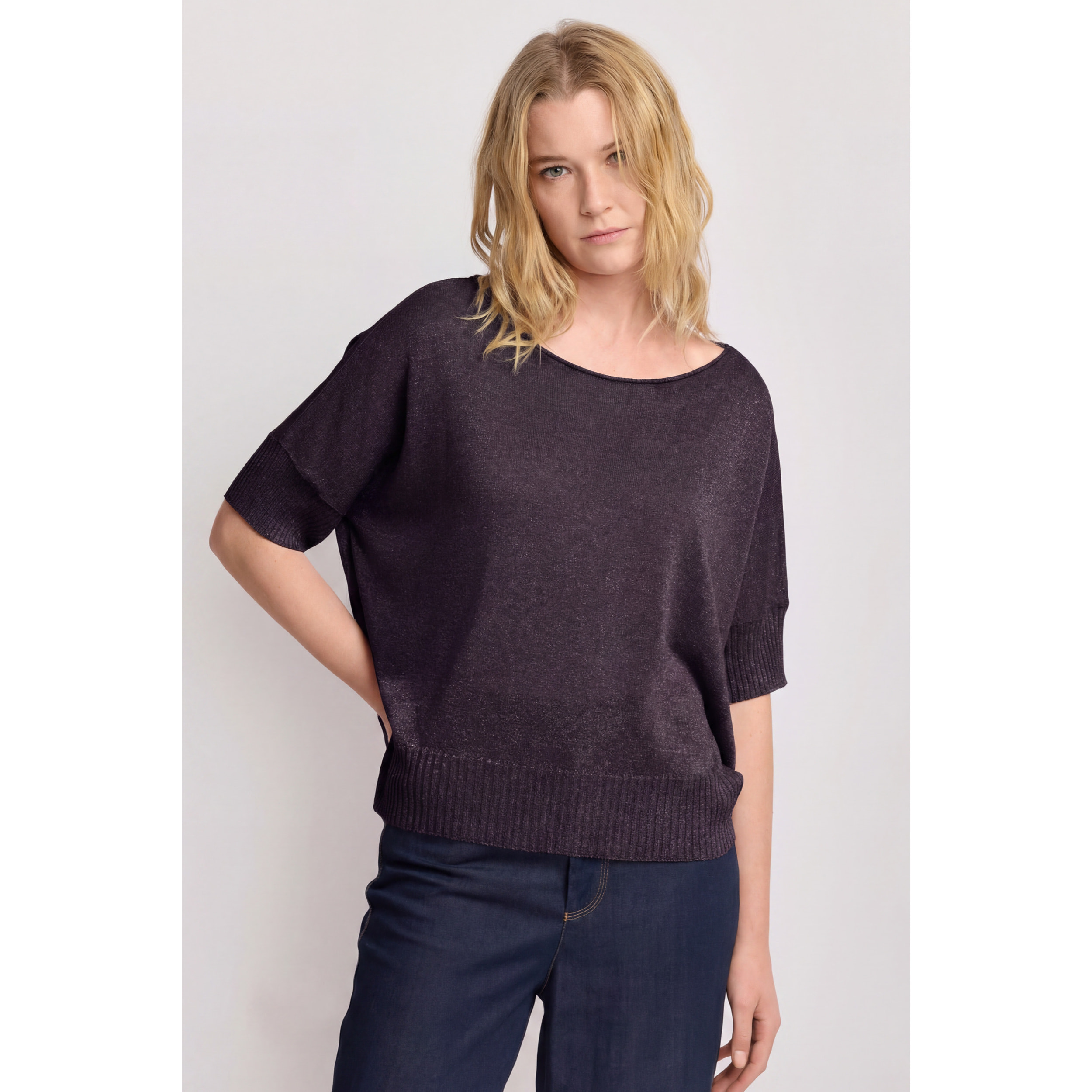 Kocca - Maglia con scollo tondo Donna, Tinta unita, Scollo ampio