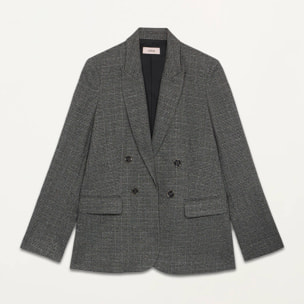 Oltre - Blazer micro pied de poule - Grigio