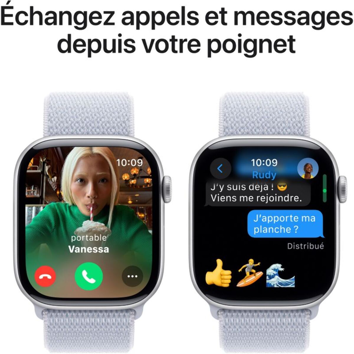 Montre connectée APPLE WATCH Serie 10 46mm Alu/Argent Loop Cellular