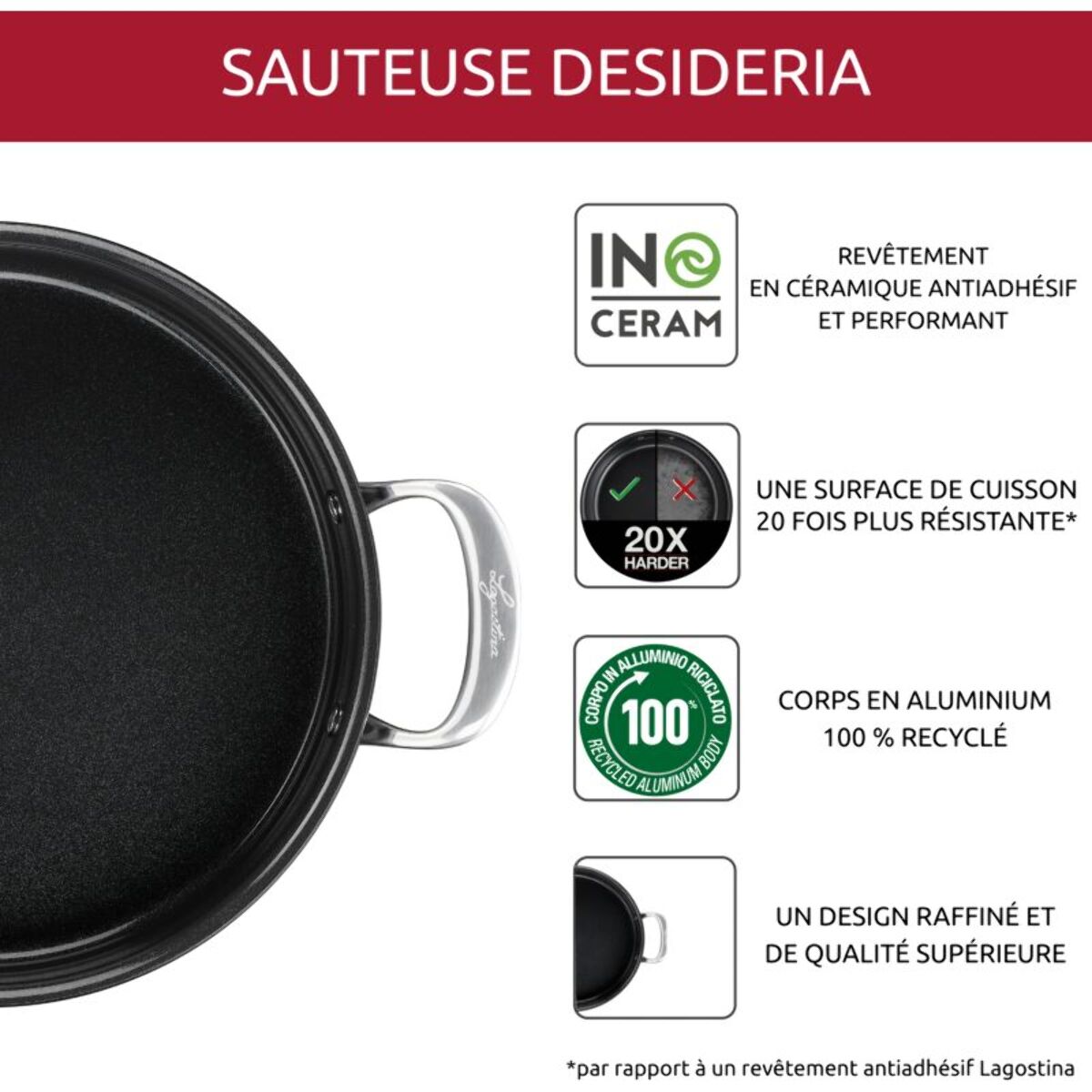 Sauteuse LAGOSTINA Desideria 26cm