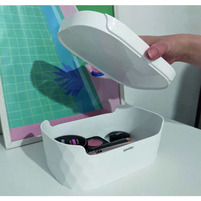 Boite à cotons POOL Blanc Spirella