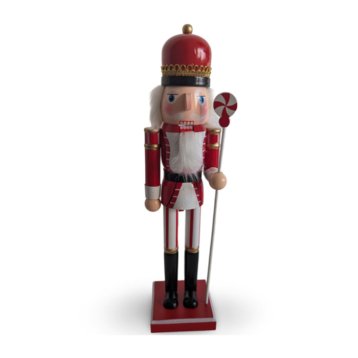 Figurine de casse-noisette - 38 cm - rouge et blanc