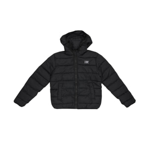 Piumino da bambino in nylon con cappuccio e zip Leone 1947 Neon