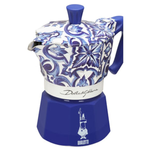 Cafetière italienne BIALETTI Moka Express 3 tasses Collection D&G Blu