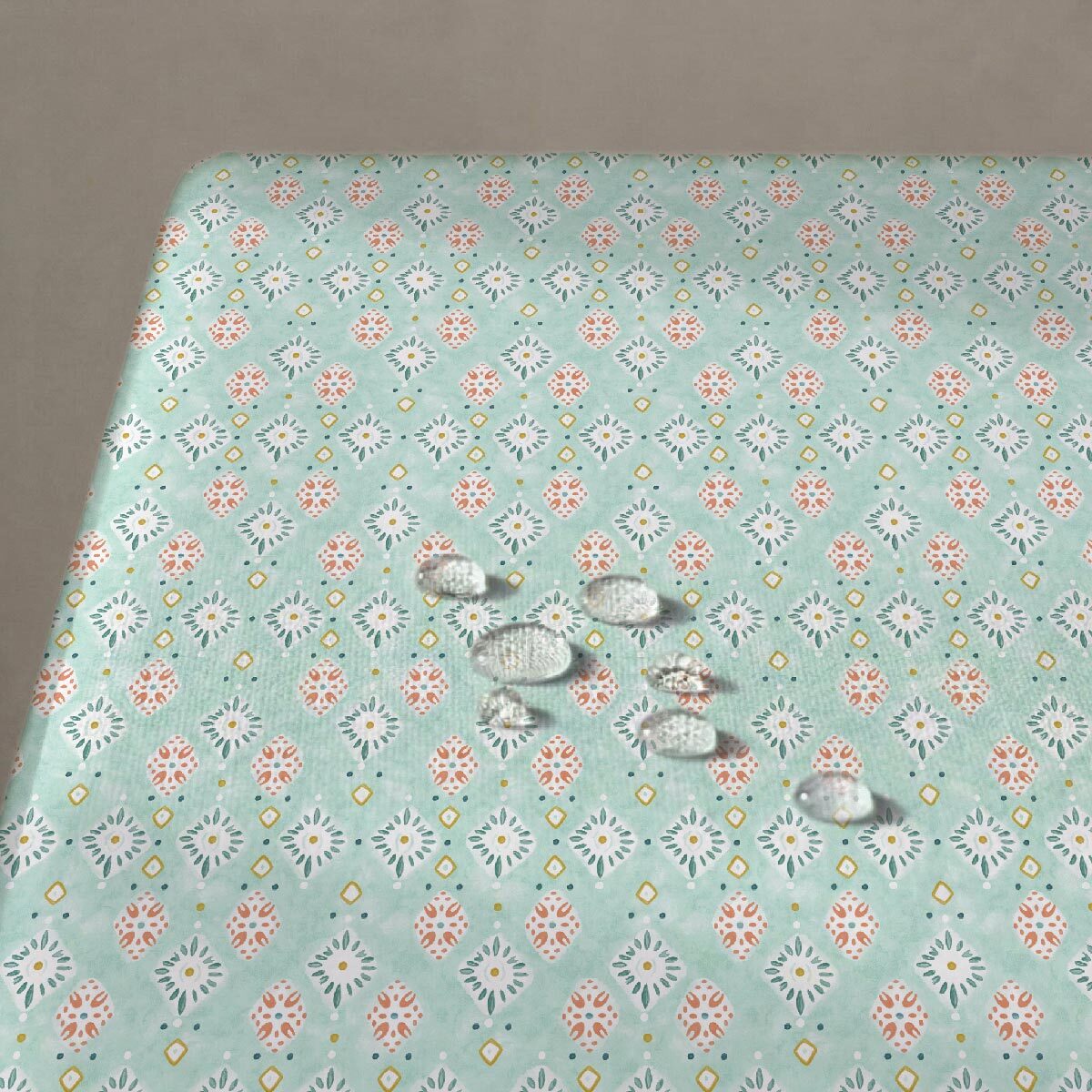Nappe anti-taches Africa - 100% coton - turquesa