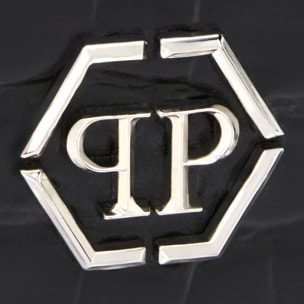 PHILIPP PLEIN Leather French Wallet Cocco