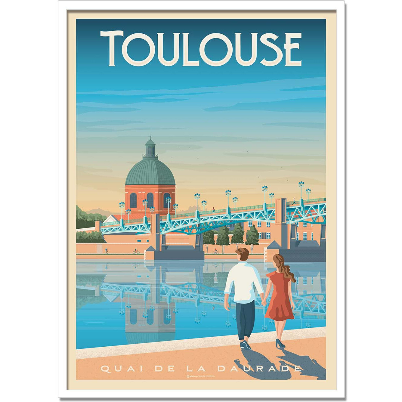 Affiche - Toulouse - Olahoop Travel Posters