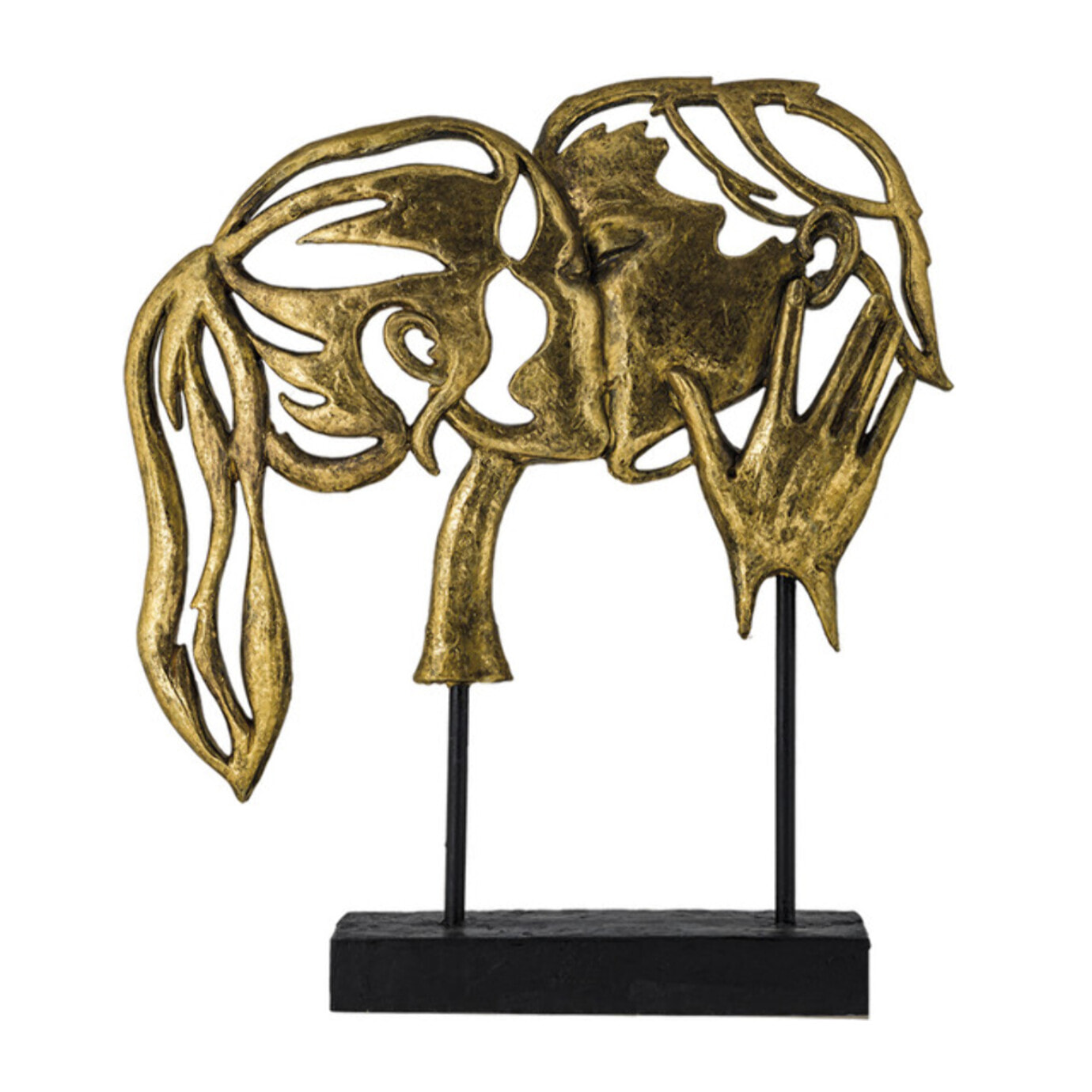 Scultura Bacio Opiumoro in poliresina