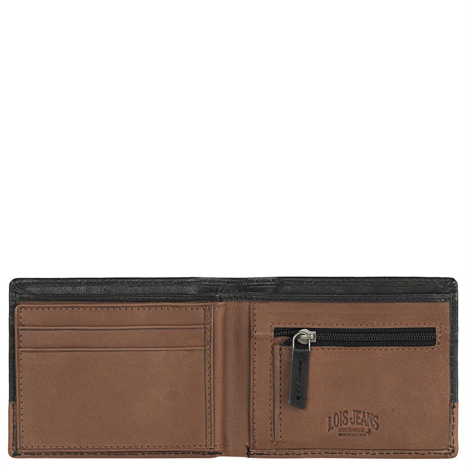 Cartera Hombre Piel Lois Durham Negro-Tan