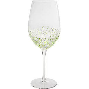 Verres à vin Confetti verts set de 6 Kare Design