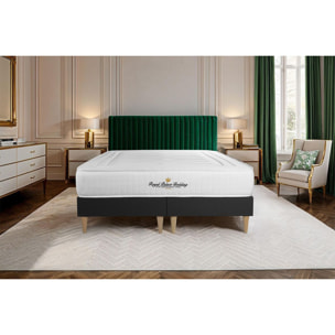 Ensemble sommier + matelas LANCASTER ressorts ensachés et mémoire de forme + Sommier Tapissier multi-lattes cm d'épaisseur - Matelas à Ressorts ensachés et mémoire de forme de 22cm d'épaisseur