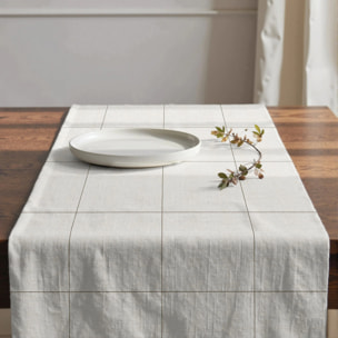 Chemin de table 100% coton Britton 50x150 cm
