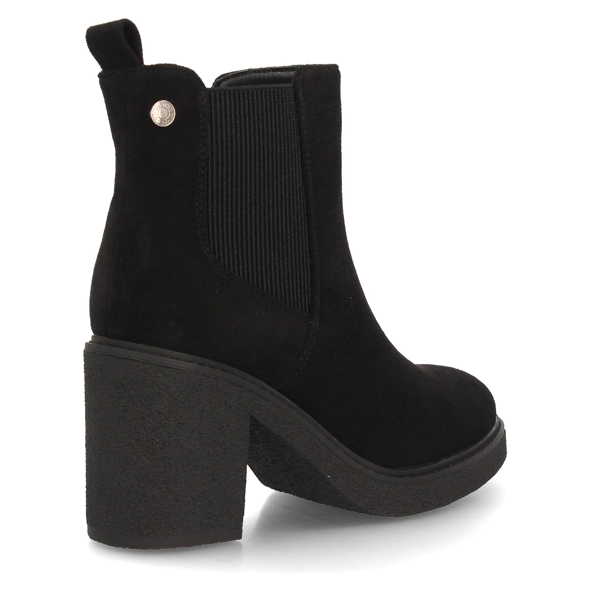 Botines Chelsea Mujer Negros con Plataforma y Tacón Ancho
