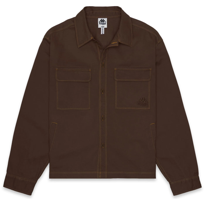 Kappa - Overshirt Uomo Marrone - Authentic Olivio