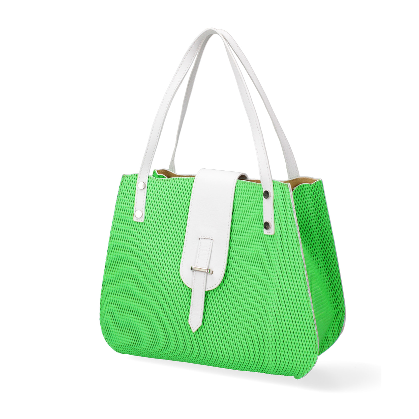 Borsa a spalla da donna - Modello Palermo - Vera pelle - 32.0 x 26.0 x 13.0 cm