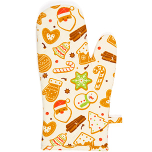 Set canovaccio con presina e guanto da cucina Excelsa – Wonderful Ginger, Cotone Multicolore