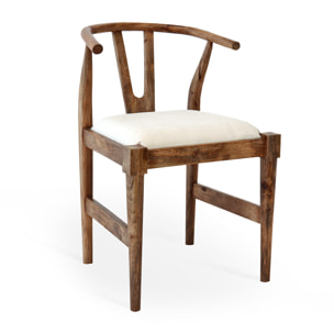 Sedia, Manaus, in legno rovere, seduta imbottita in tessuto.