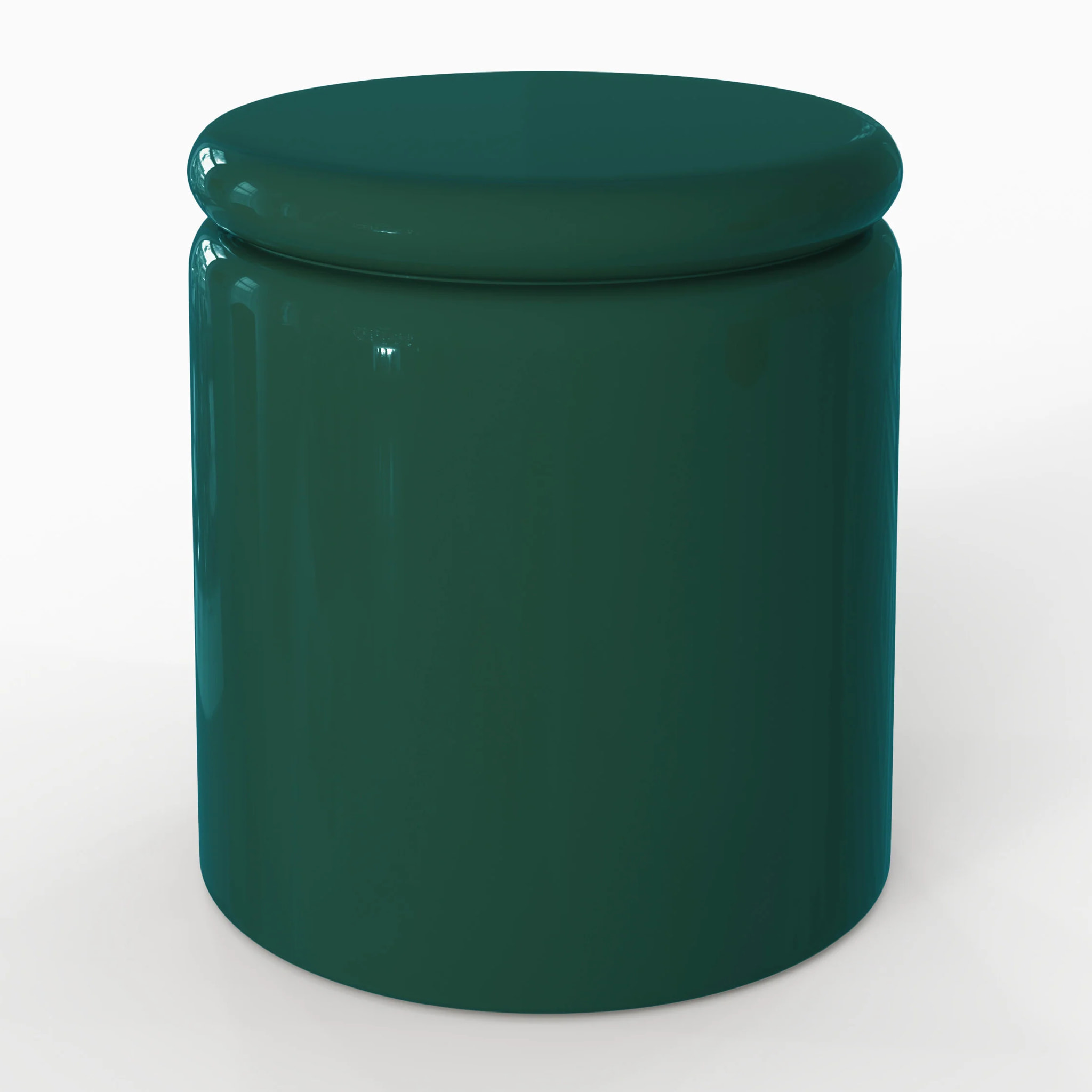 Table d'appoint laquée vert canard en MDF, D40 cm - Oscar