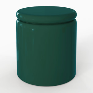 Table d'appoint laquée vert canard en MDF, D40 cm - Oscar