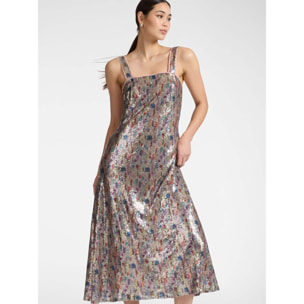 Elena Mirò - Abito in tulle con paillettes - Grigio