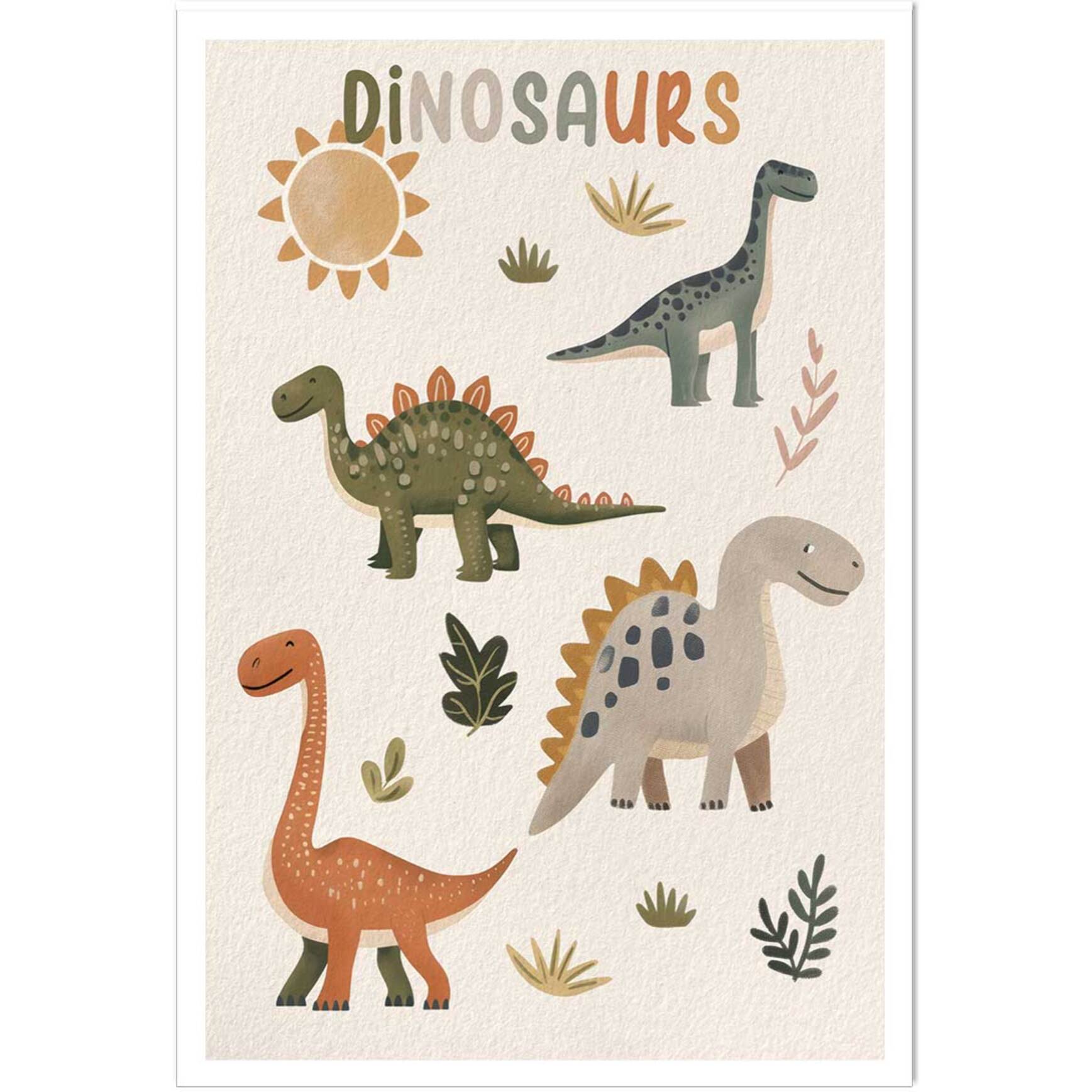 Affiche enfant les grands dinos  Affiche seule