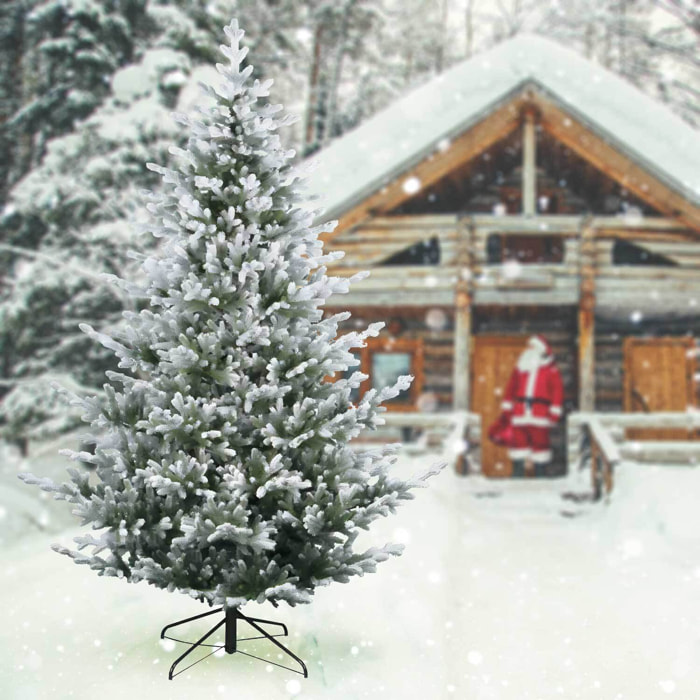 Santa Claus - Albero di Natale innevato effetto realistico in PE ø142x210H, 934 rami