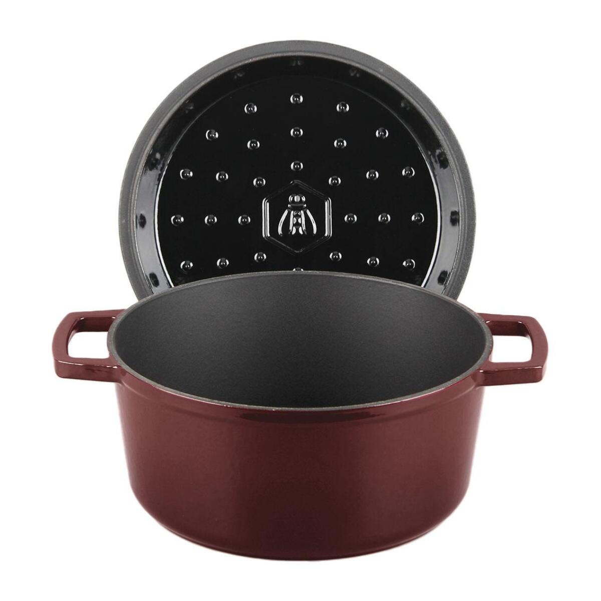 Cocotte en fonte ronde 25cm - "Masseiron Merlot"