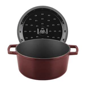 Cocotte en fonte ronde 25cm - "Masseiron Merlot"
