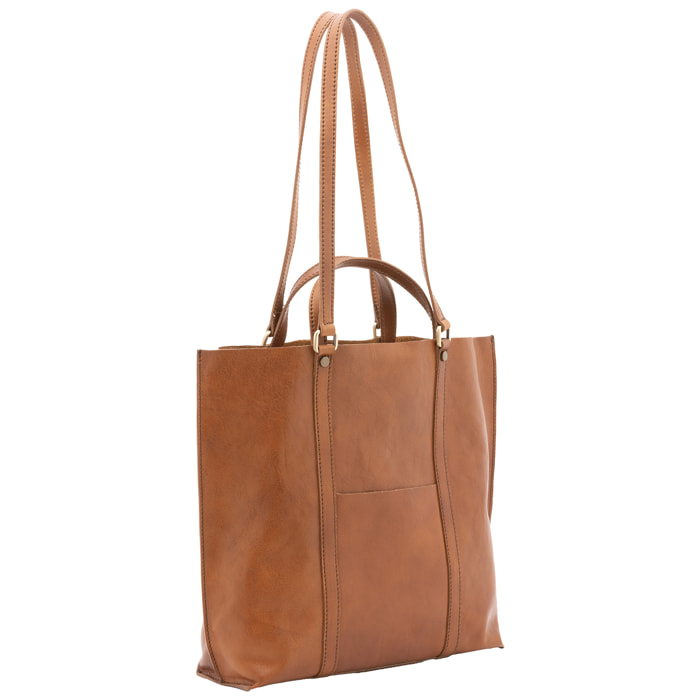 Borsa a spalla  unisex In Vera pelle Made in Italy 36x10x35 cm