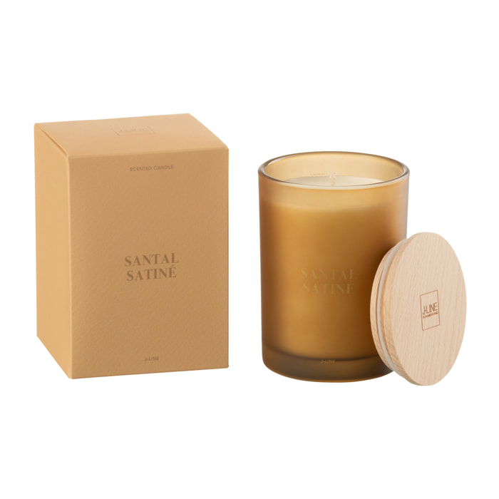 J-Line bougie parfumée Accords Essentiels - Santal Satiné - jaune - 38H