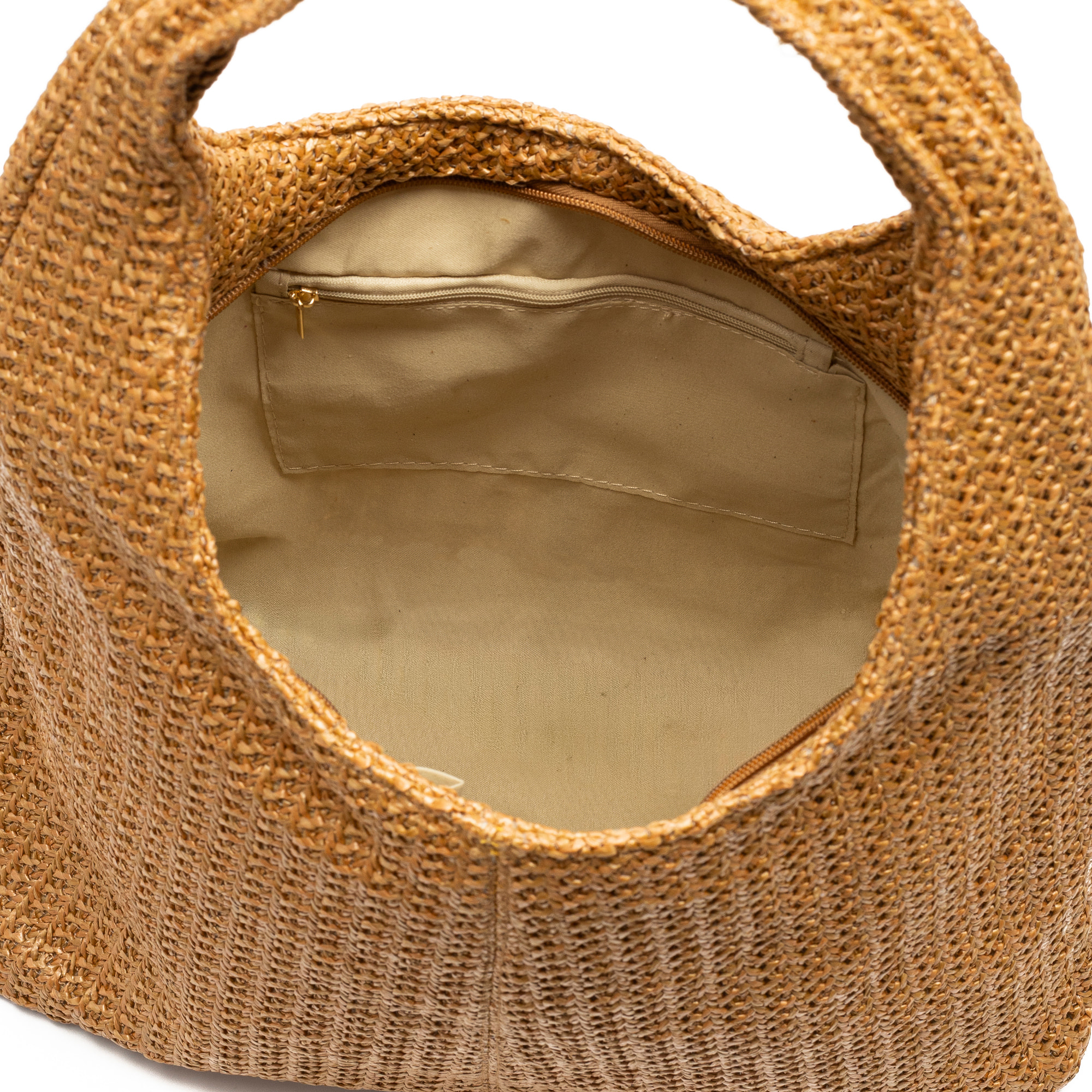 Berbenno Borsa a spalla Donna. Realizzata in rafia sintetica con design intrecciato.