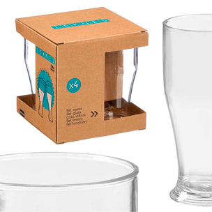 Set 4 vasos cerveza de 520ml acrilico