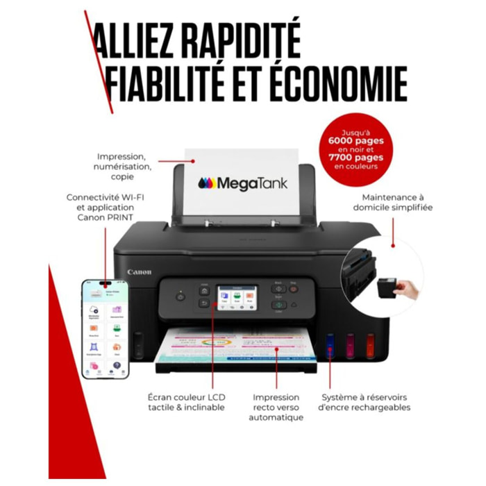 Imprimante jet d'encre CANON MEGATANK G3590