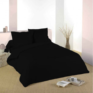 Housse de couette Noir / 100% Coton / 57 Fils/cm²