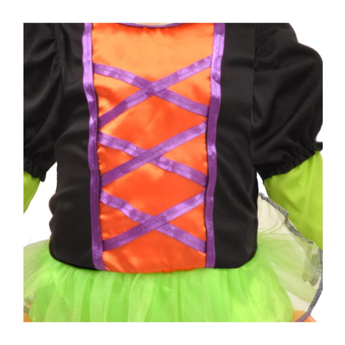 Costume Travestimento Halloween Carnevale Streghetta Tutina Ciao Baby Bambino