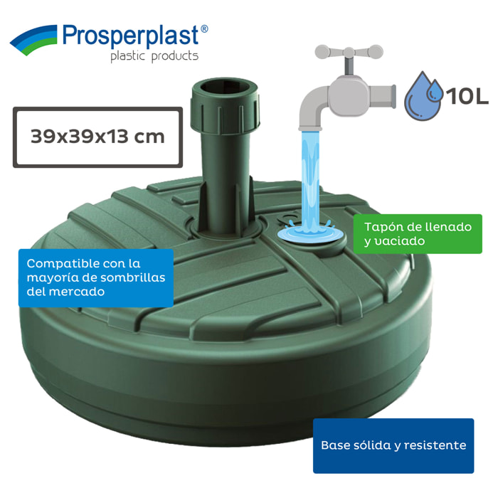 Base de sombrilla redonda  en color verde