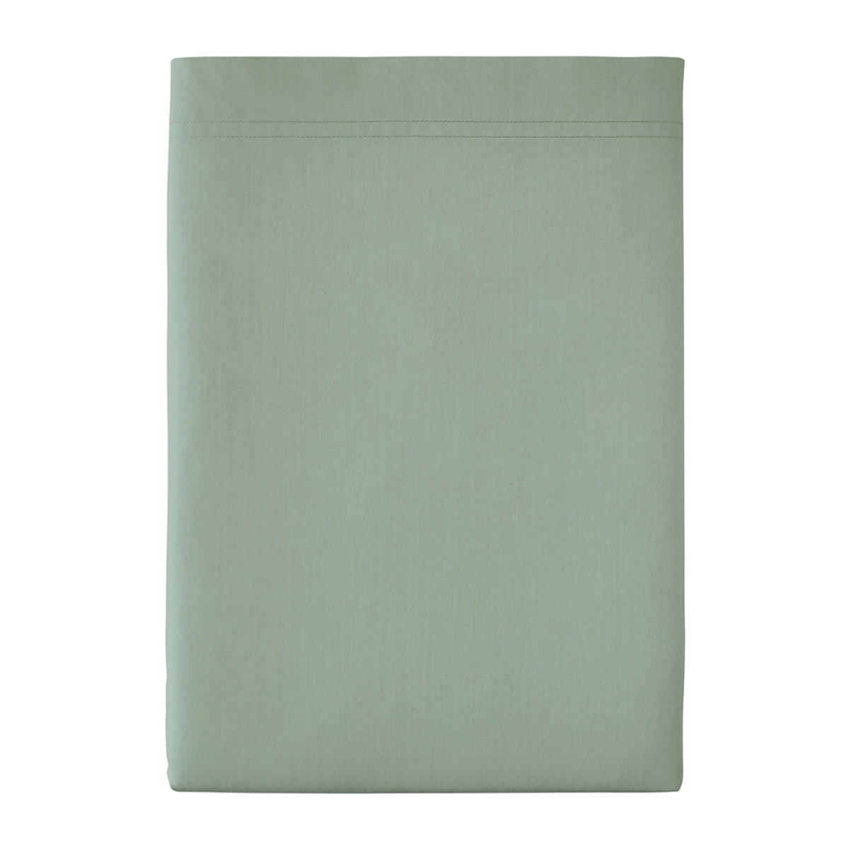 Drap plat uni en percale de coton, PREMIÈRE, Vert sauge