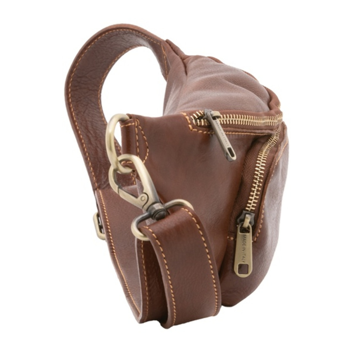 Marsupio da uomo in vera pelle - Modello False - 100% pelle - 30.0 x 15.0 x 8.5 cm