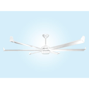 Ventilador de Techo ø236 cm con Wifi Reversible Hypersilence BIGCOOL WHITE KLASSFAN